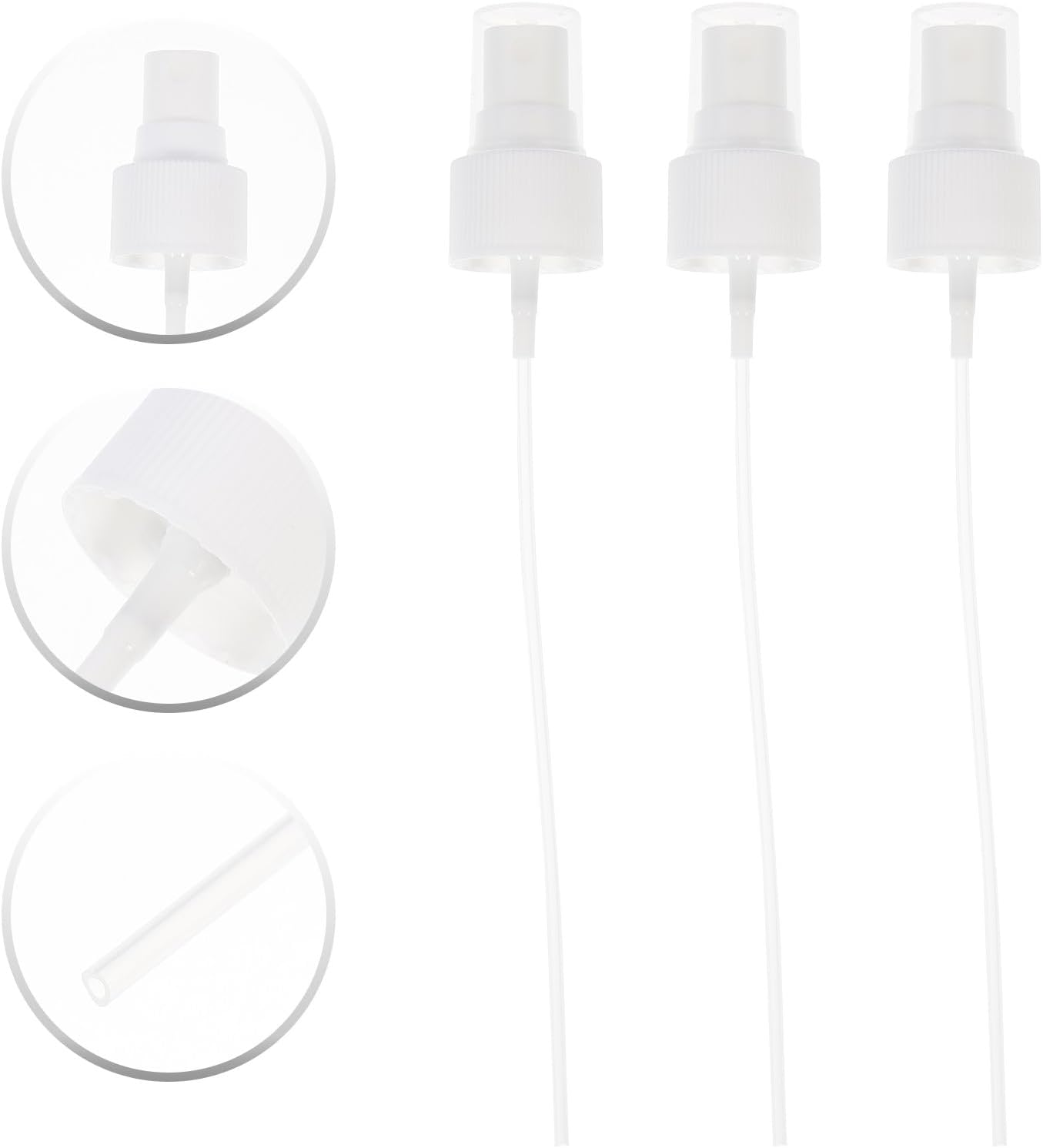 STOBAZA 40Pcs White 24-Thread Plastic Spray Nozzle Replacement Set Fine Mist Sprayer for Makeup Bottles Compatible with Water Bottle Sprayers and Plastic Spray image number 2