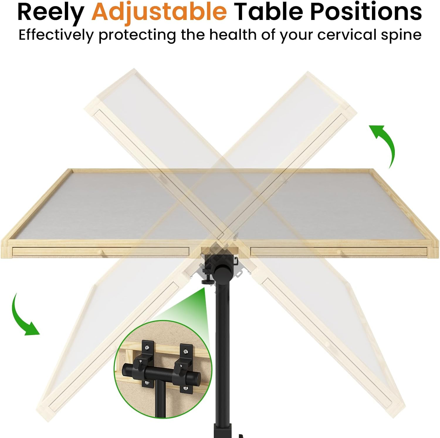 Jigsaw Puzzle Table 1500 Pieces Adjustable Height Puzzle Board 360&deg; Tilting Angle, Puzzle Table anti Slip Felt with Leg Rolling, Sorting Drawer, Cover and Storage for Adults Birthday Gift image number 2