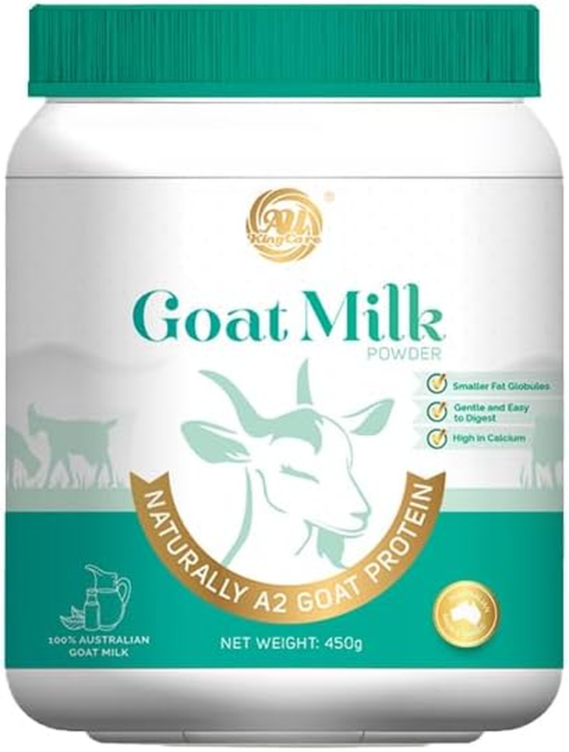 Au Kingcare Goat Milk Powder 450G​ &ndash; 100% Pure Full Cream, A2 Protein, Gentle & Easy to Digest, Supports Gut Health, Immune Strength & Bone Health