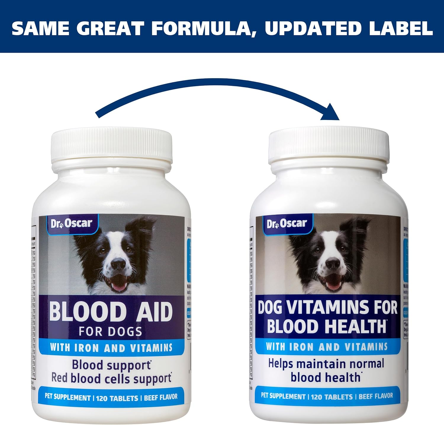 3In1 Blood Aid, Immunity & Energy for Dogs, Iron Supplement for Dogs, Helps Maintain Blood Health, Normal Red Cells Levels & Normal Clotting Function, 120 Tablets
