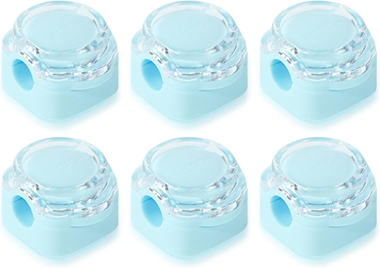 Boutsady 6-Pack Magnetic Cord Organizer - Heavy Duty Adhesive Cable Clips for Desk, Wall & Car - Universal Wire Management Solution for Home, Office & Kitchen (Transparent Black)