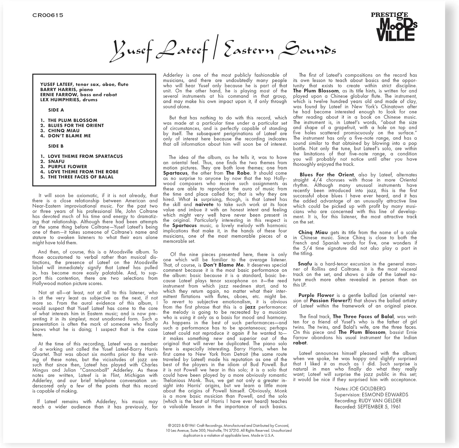 Eastern Sounds (Original Jazz Classics Series) image number 3