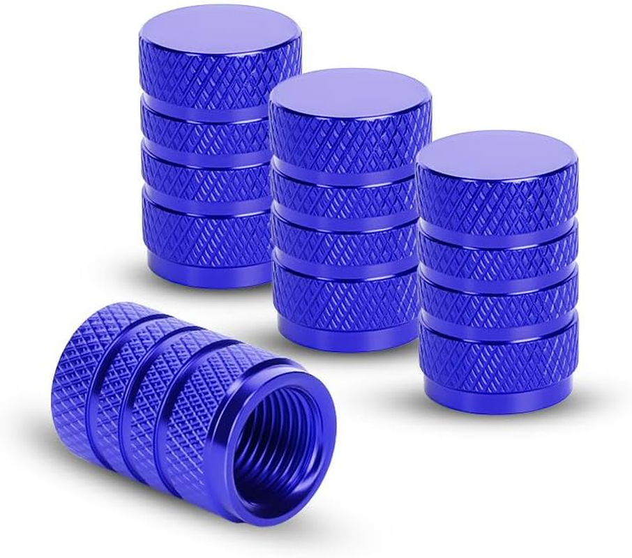 4 Pcs Tyre Valve Caps, Aluminum Car Tyre Valve Dust Caps, with Sealing Ring, Corrosion Resistant Universal Stem Covers for Cars, Trucks, Motorcycles, Bikes