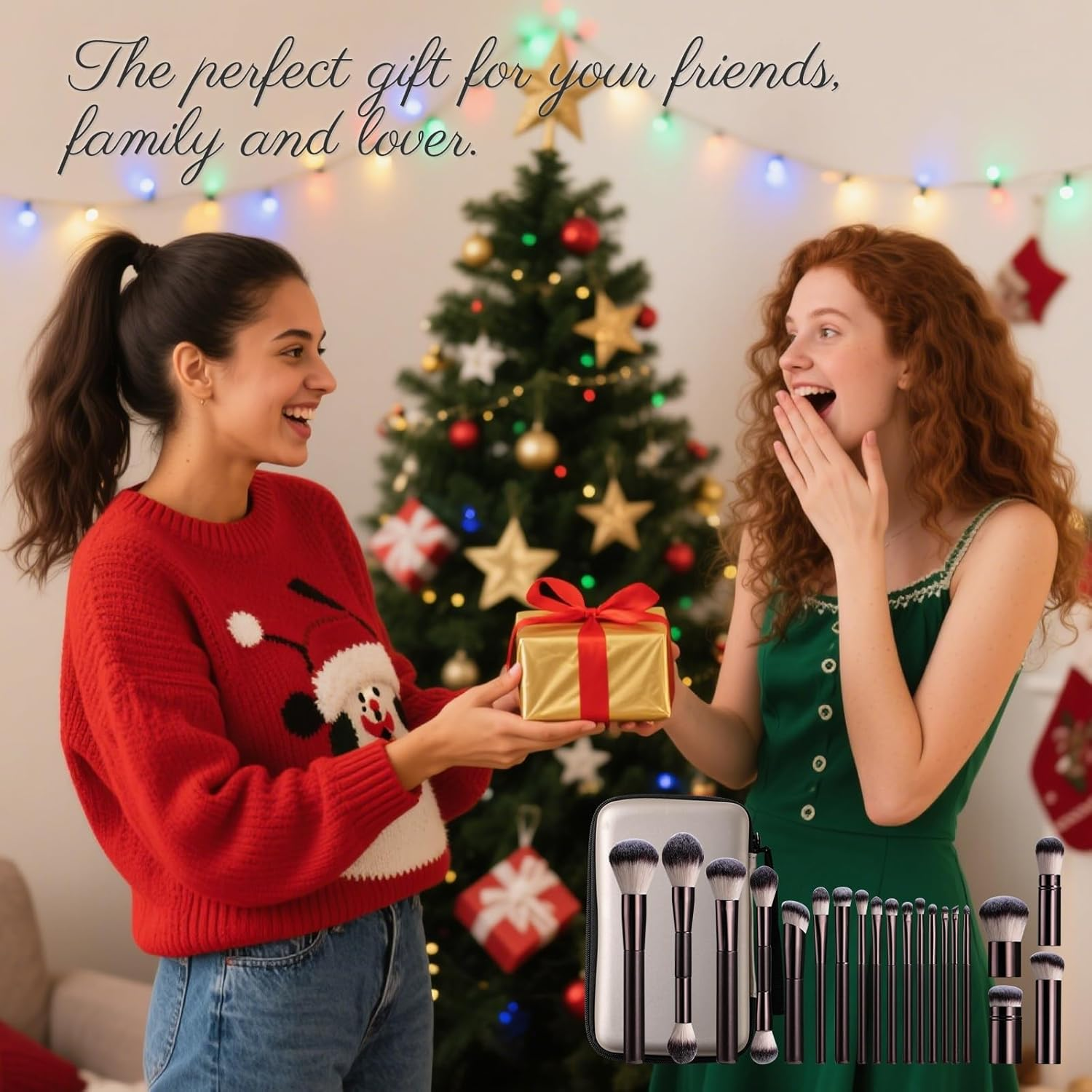 BS-MALL 20 Pcs Makeup Brushes Set Pro with Portable Case - Eyeshadow Brush, Concealer Brush, Blush Brush & Foundation Brush for Travel, Daily Use & Versatile Occasions - Dark Bronze image number 5