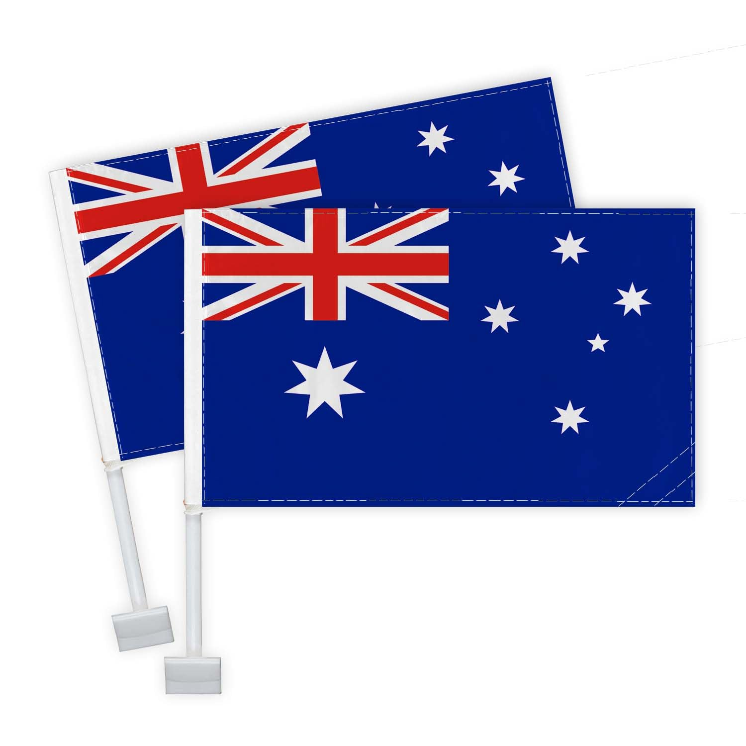 2 PCS Australia Car Flag,Australian Decor,Two Layer Digital Printed 150D Banner for Car Vechile Truck