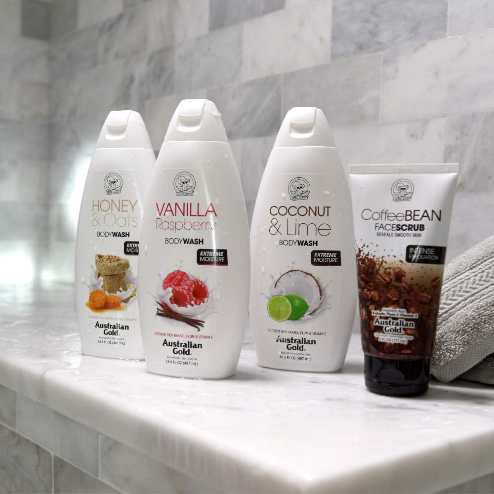 Australian Gold Body Wash, Gentle & Moisturizing with Nutrient Rich Kakadu Plum & Vitamin E, Green Pear, 16.5 Ounce