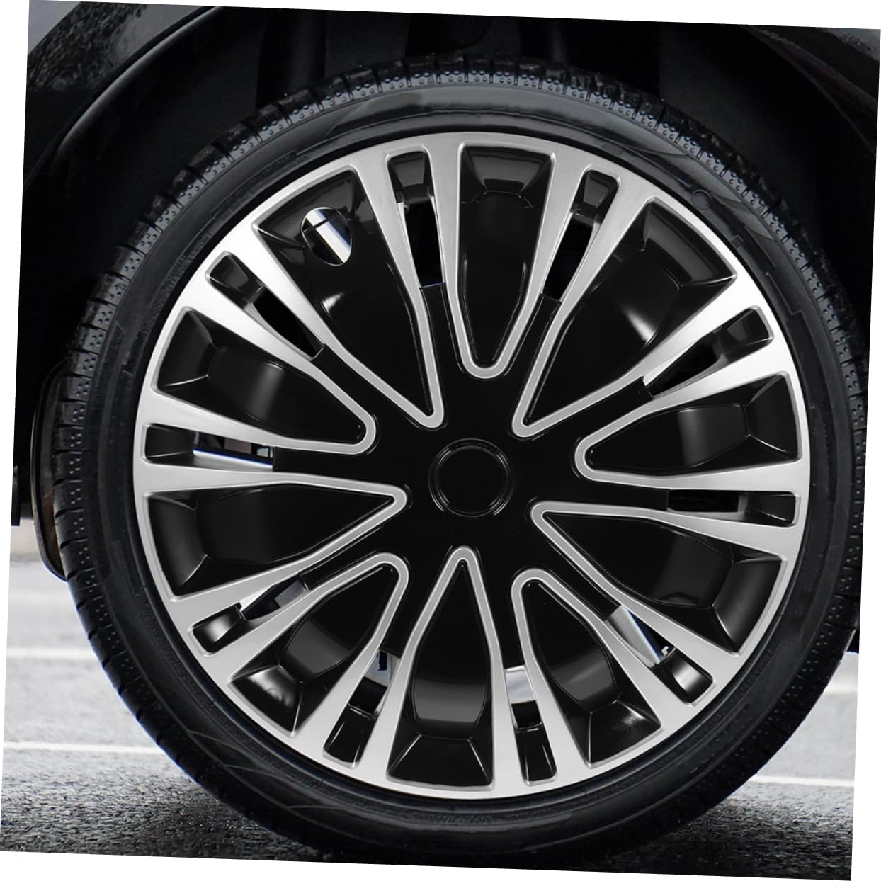 FUNOMOCYA 2Pcs Car Decorative Hubcap Rim Covers Wheel Hubcap Protector for Automotive image number 4