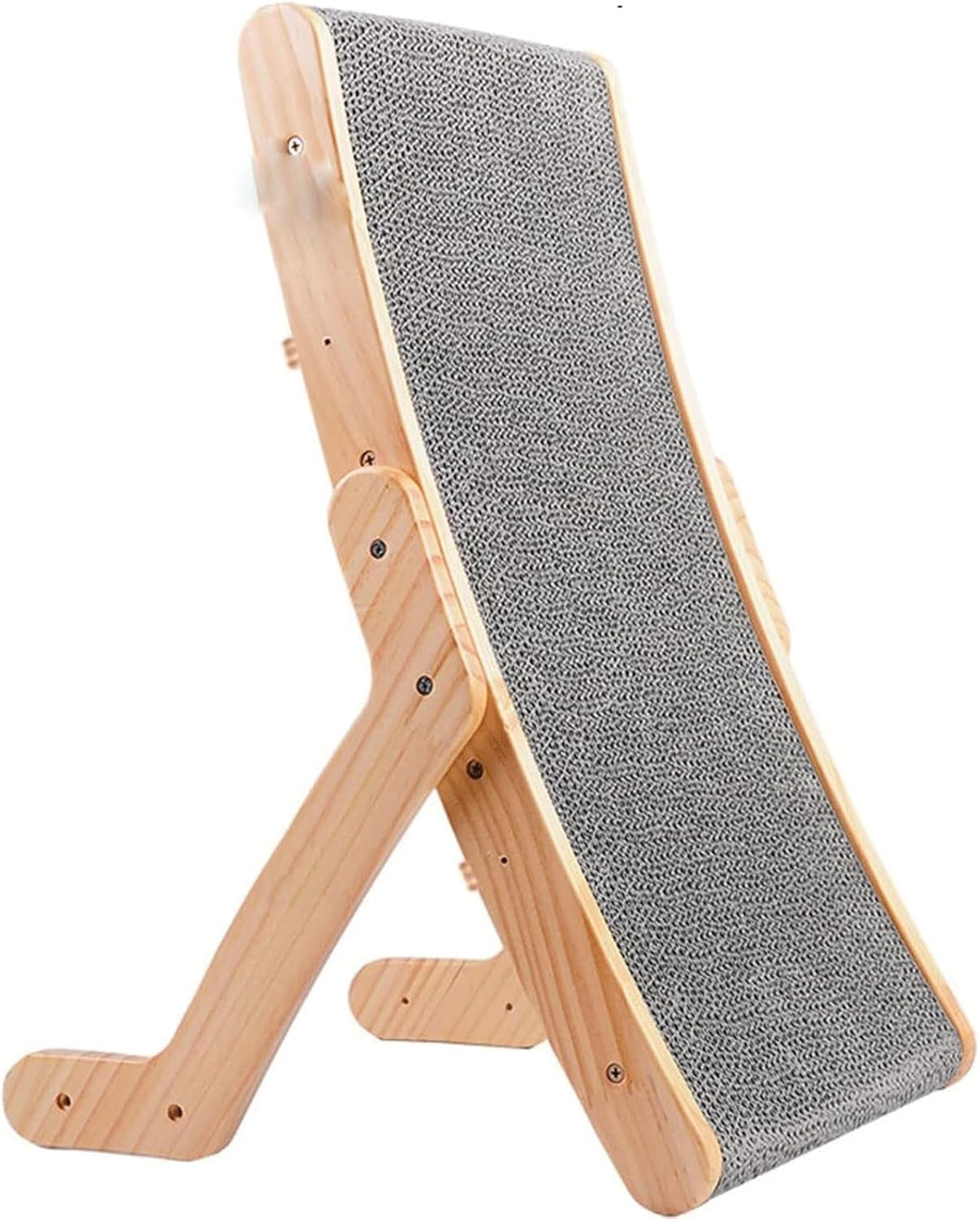 Solid Wood Cat Scratching Board anti Scratch Cat Tree L-Shaped Deformation Vertical Cat Condo image number 3