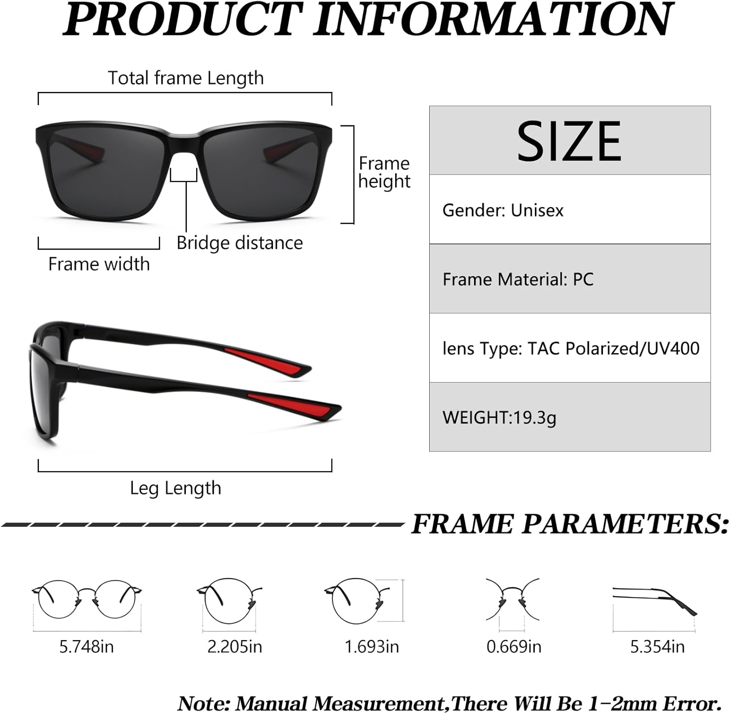 Fiohiros Polarised Sunglasses for Men & Women - UV400 Protection, Stylish & Durable, Perfect for Golf, Driving, Fishing & Outdoor Activities - Lightweight & Comfortable Design