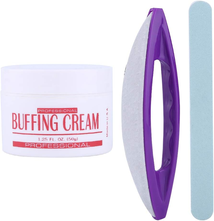 Nail Art Buffering Cream Manicure Brush Buffer Polish Set for Salon College Personal image number 4