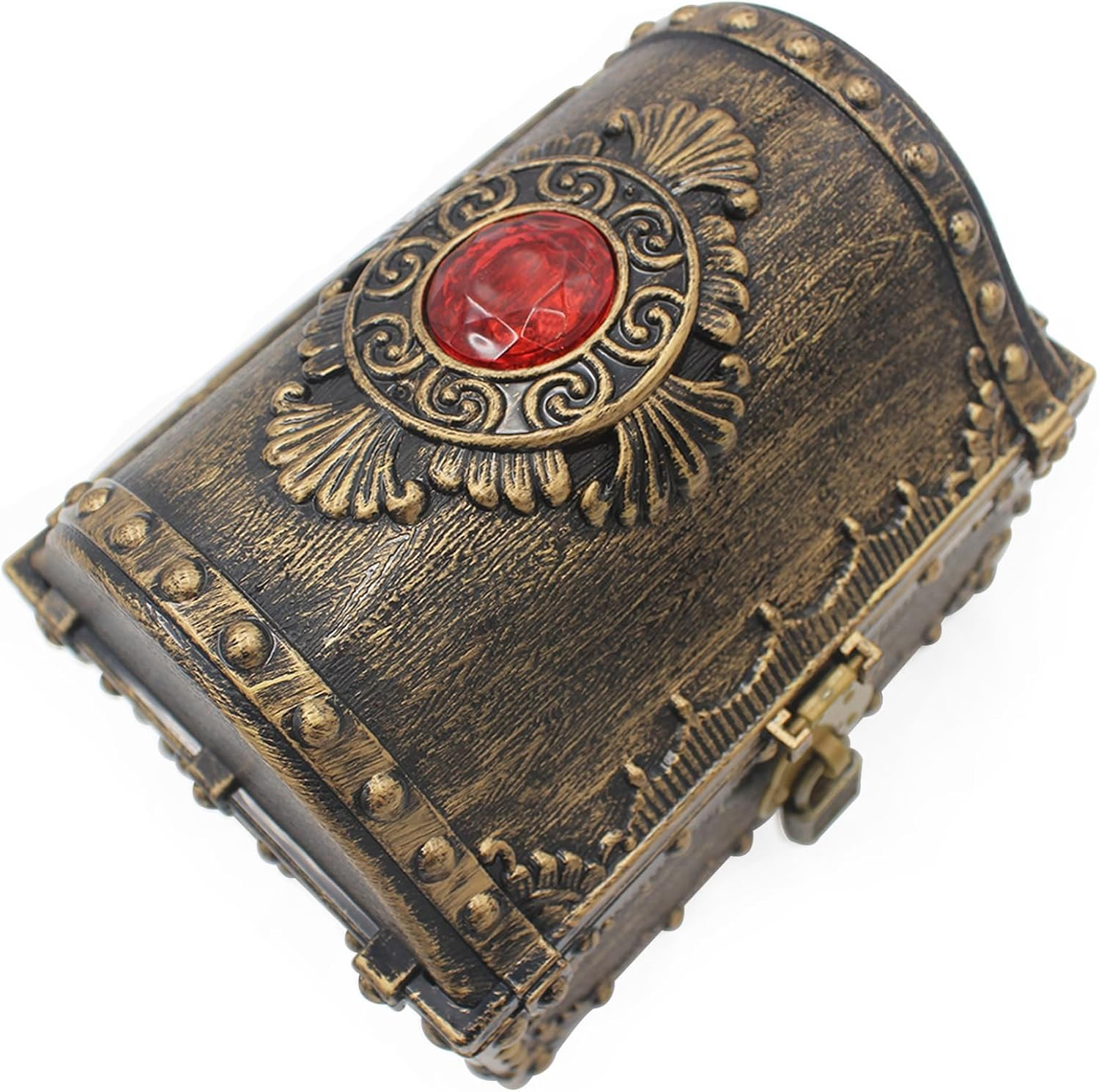 Large Treasure Chest for Kids, Plastic Pirate Chest Decorative - Teacher'S Classroom Prize Treasures Collection Storage Box with Lock and Key for Birthday, Halloween, Christmas Party image number 2