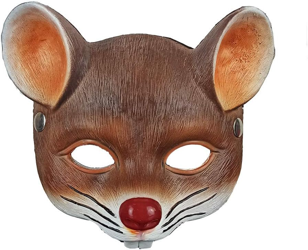 Hosfairy 1Pcs Animal Mouse Mask Squirrel Mask Masquerade Dress up Accessory for Halloween Easter Costume Party Cosplay Props