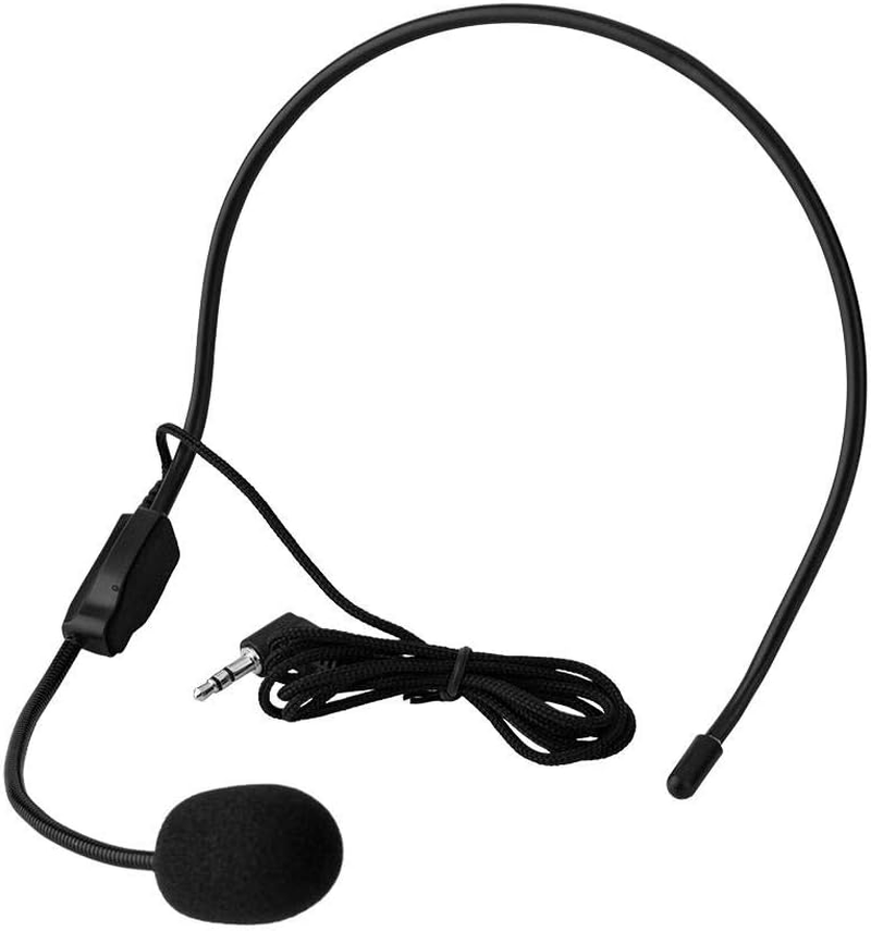 Headset, Mini Main Wired Microphone with 3.5Mm Interface, Condenser Microphone for Speech Amplifier, Ideal for Singing and Teaching at Stage Performances, Shows and Dances image number 1