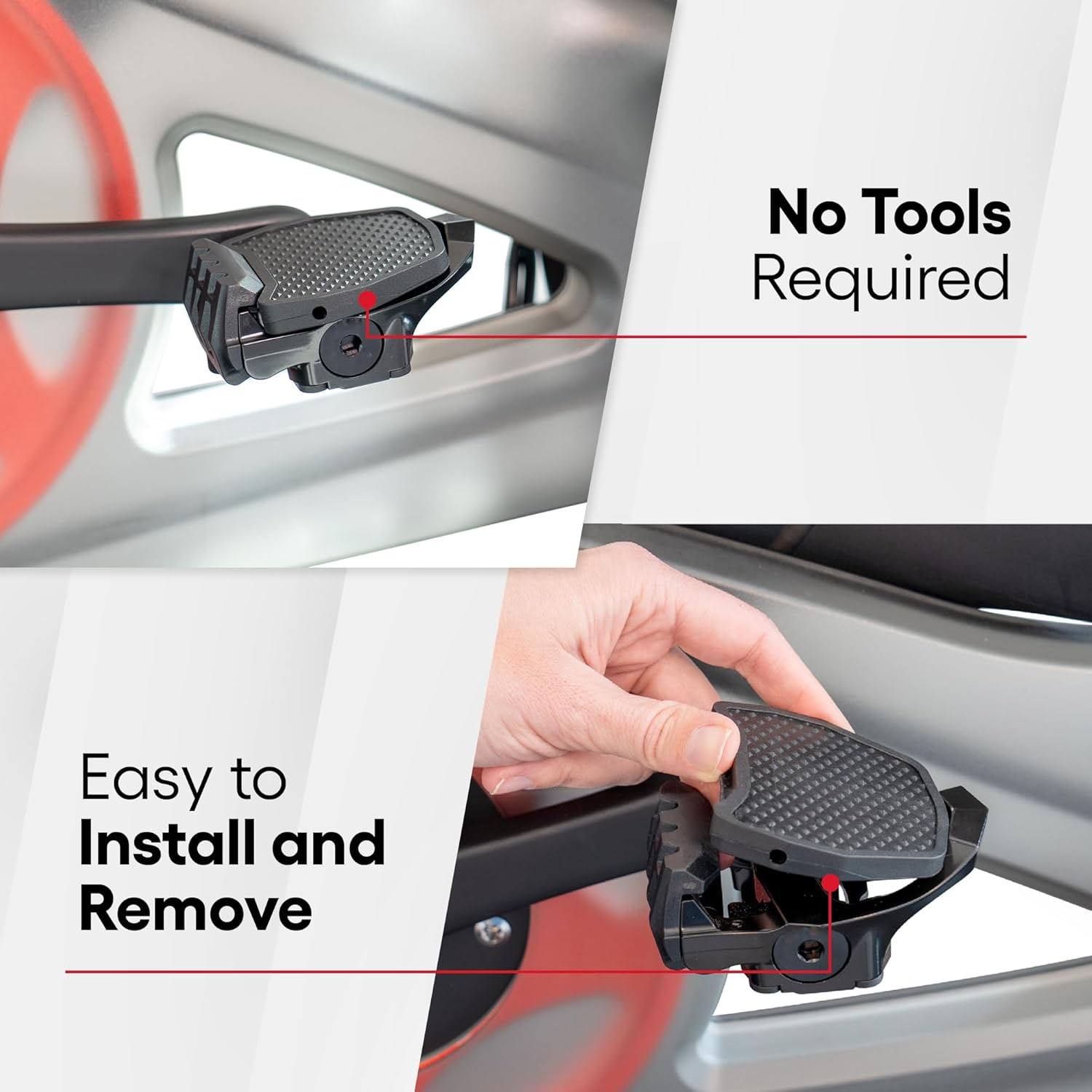 Pedal Converters for Peloton Bike & Peloton Bike+ - Ride the Peloton with Sneakers - Pedal Platform for Look Delta Pedals - Great for Kids image number 1