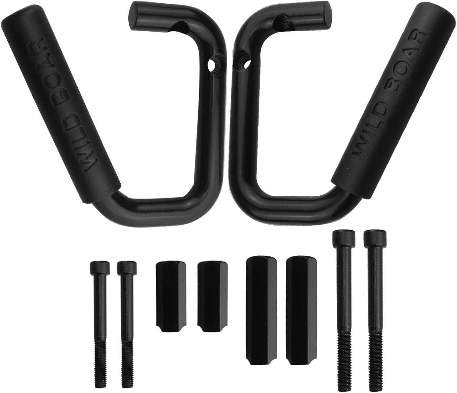 Pack of 2 Front Grab Bar Grab Handles Black Textured Compatible with 2007-2017 Jeep Wrangler JK JKU Car