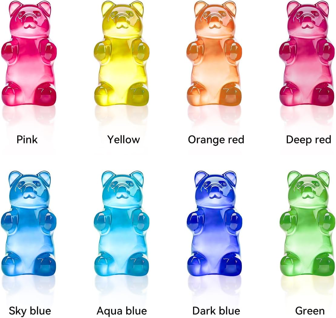 Colored UV Resin,High Transparency 8 Colos,Odorless & Quick Ultraviolet Curing UV Resin for Small Craft,Jewelry Making,Diy Making, (50G Each) image number 4