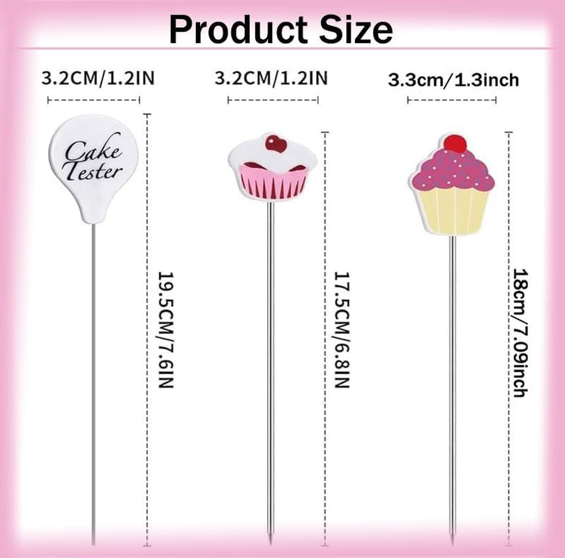 Yqkangzhu 3Pcs Cake Tester Needle, Cake Testing Probe, Reusable Cake Tester, Stainless Steel Cake Testing Needles, Practical Cake Tester Skewer Needles, Metal Cake Testing Stick Pin for Bakery Tools image number 2