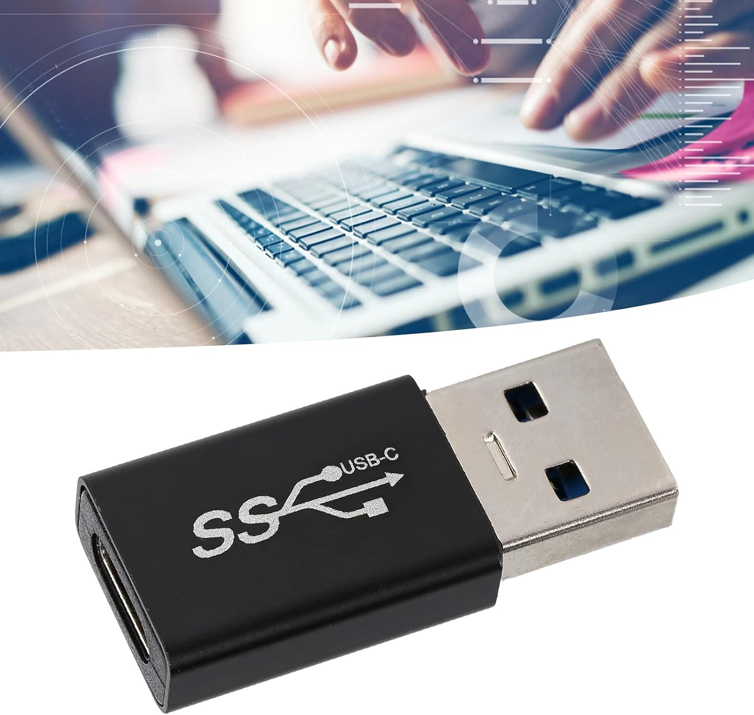 USB C Female to USB 3.0 Male Connector, Multifunction Lightweight USB C to USB 3.0 Adapter Easy to Carry for Offices for Tablet Computers image number 5