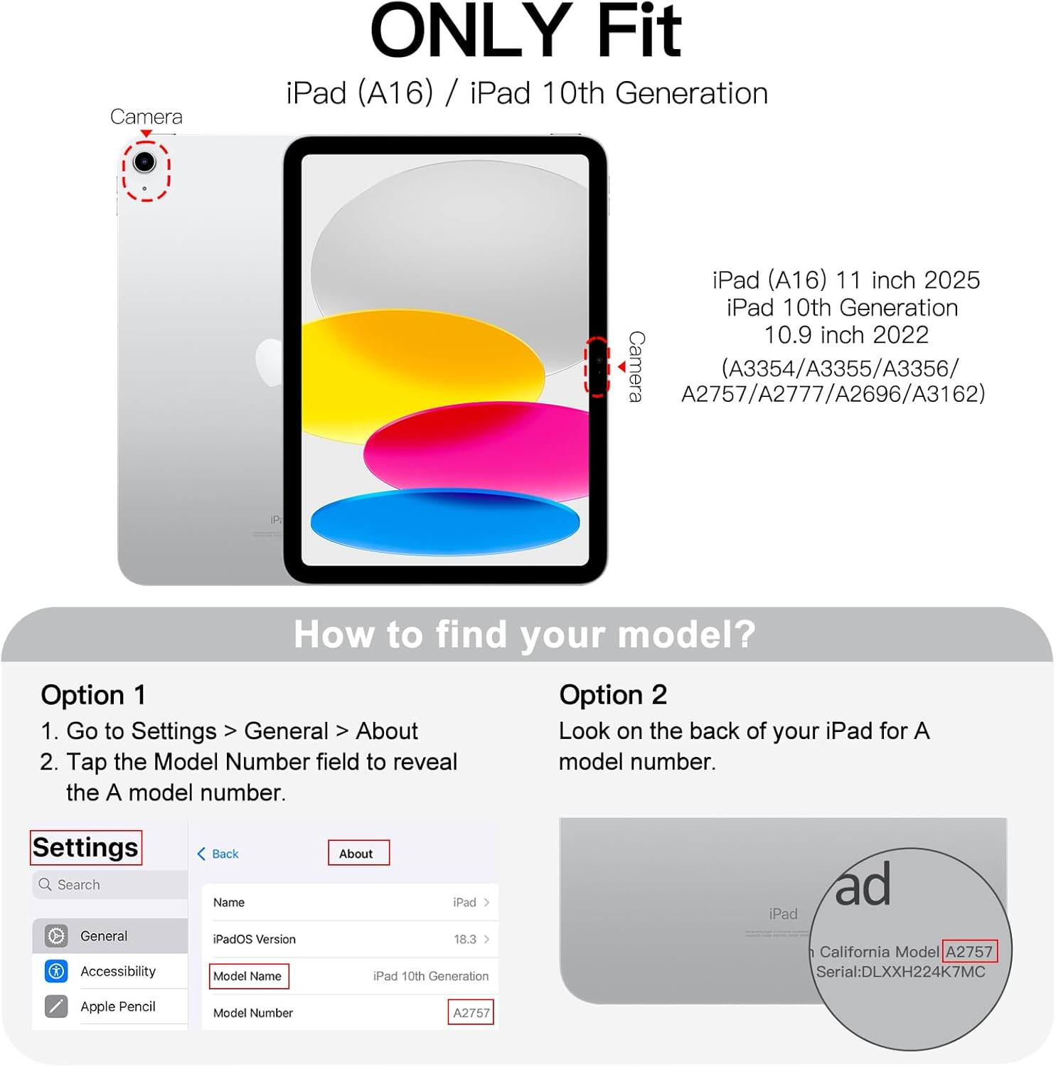 Jetech Case for Ipad (A16) 11Th/10Th Generation (2025/2022) with Pencil Holder, Clear Transparent Back Shell Slim Stand Shockproof Tablet Cover, Auto Wake/Sleep (Black) image number 2