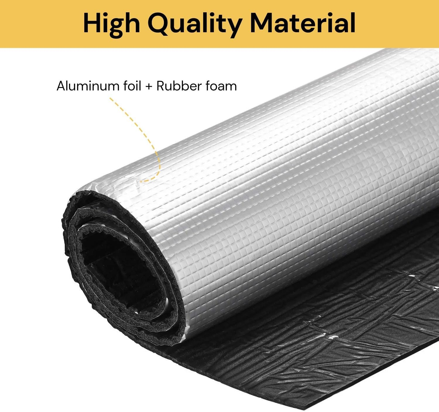 EZONEDEAL 2M X 1M Sound Deadener Car Heat Shield Insulation Deadening Mat Noise Proofing 10Mm image number 2