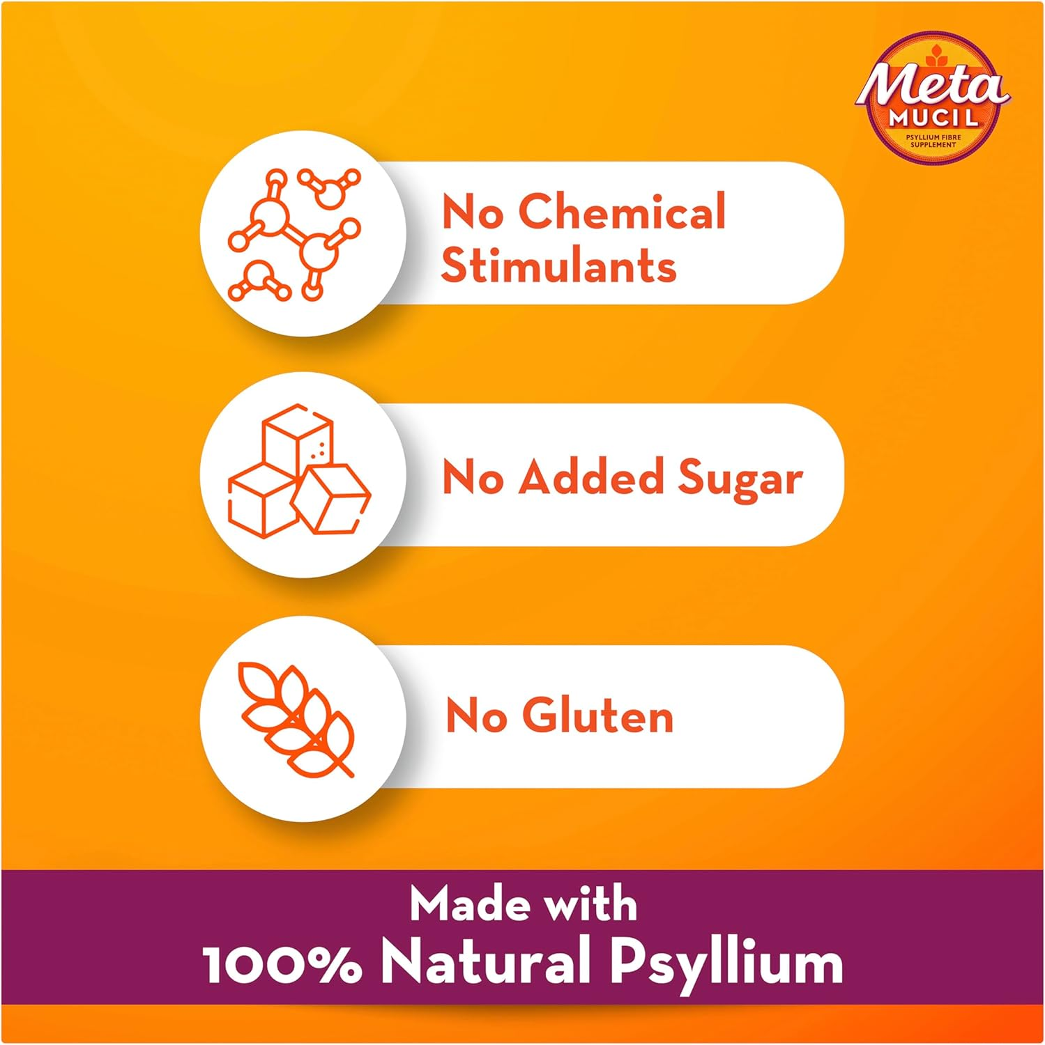 Metamucil Daily Fibre Supplement Smooth Orange, 114 Doses, 673G image number 6