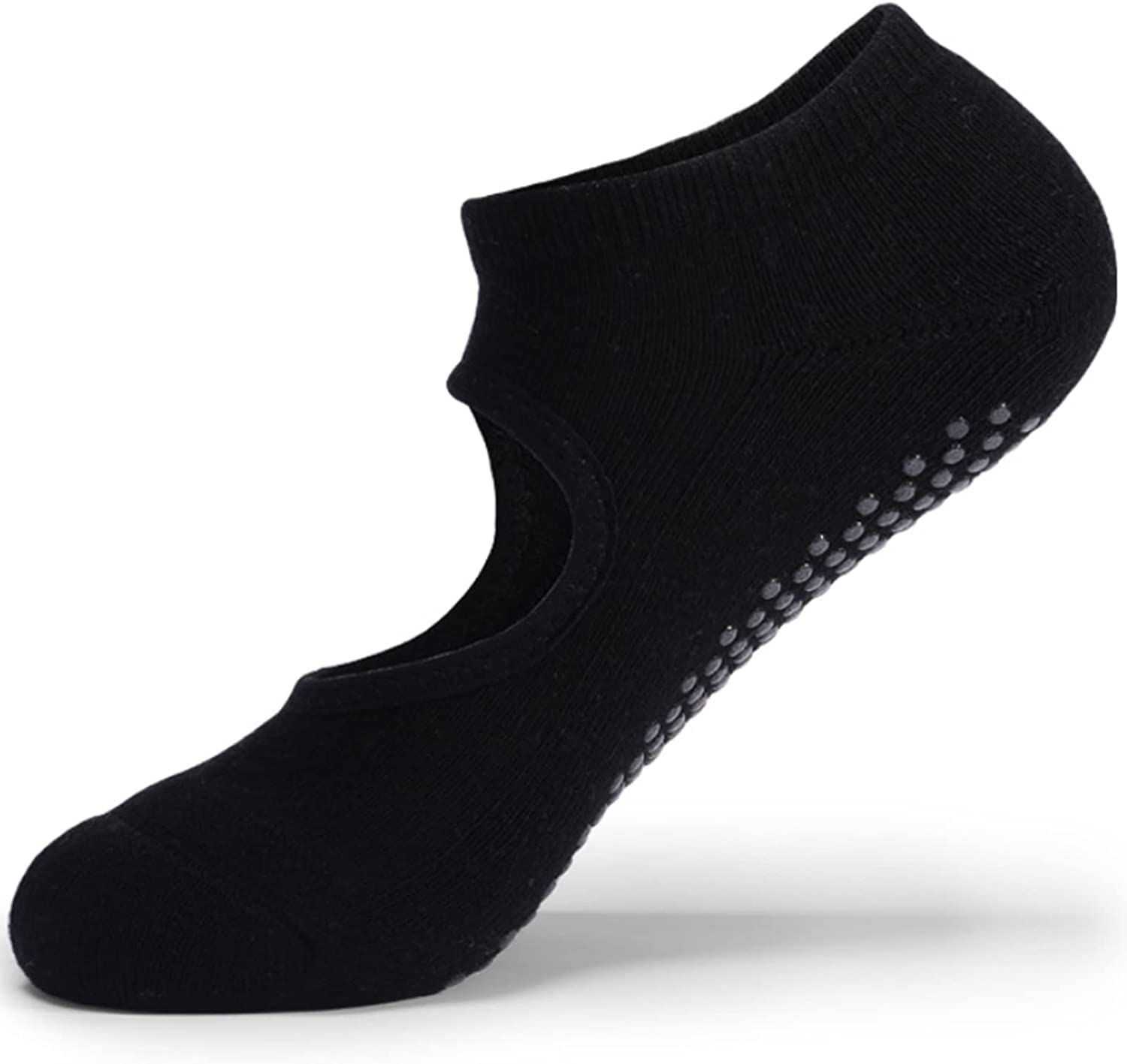 2 Pairs Women Yoga Barre Socks, anti Slip/Skid Silicone Gym Pilates Ballet Trampolines Bikram Fitness Sport Sweating image number 1