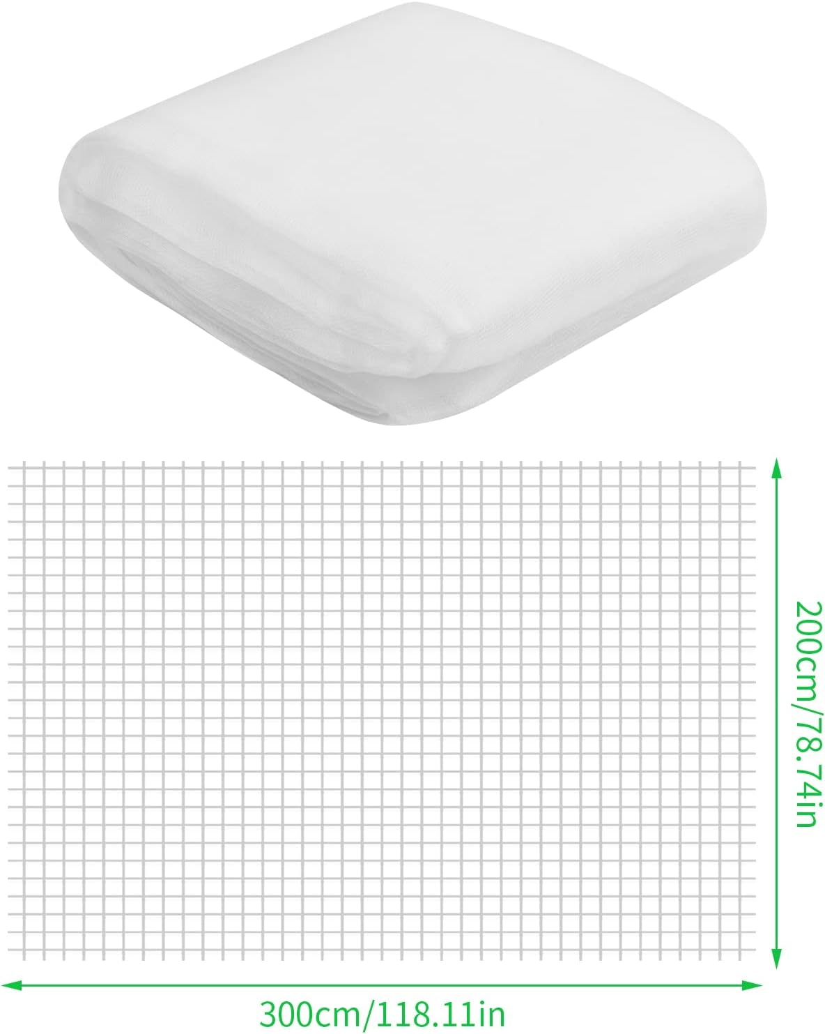 Insect Netting Mesh Garden Netting Fine Mesh Butterfly Garden Netting for Vegetables Plants Fruits Flowers Crops Greenhouse Row Covers Raised Bed Barrier Screen Birds Protection Netting (2 X 3M) image number 6