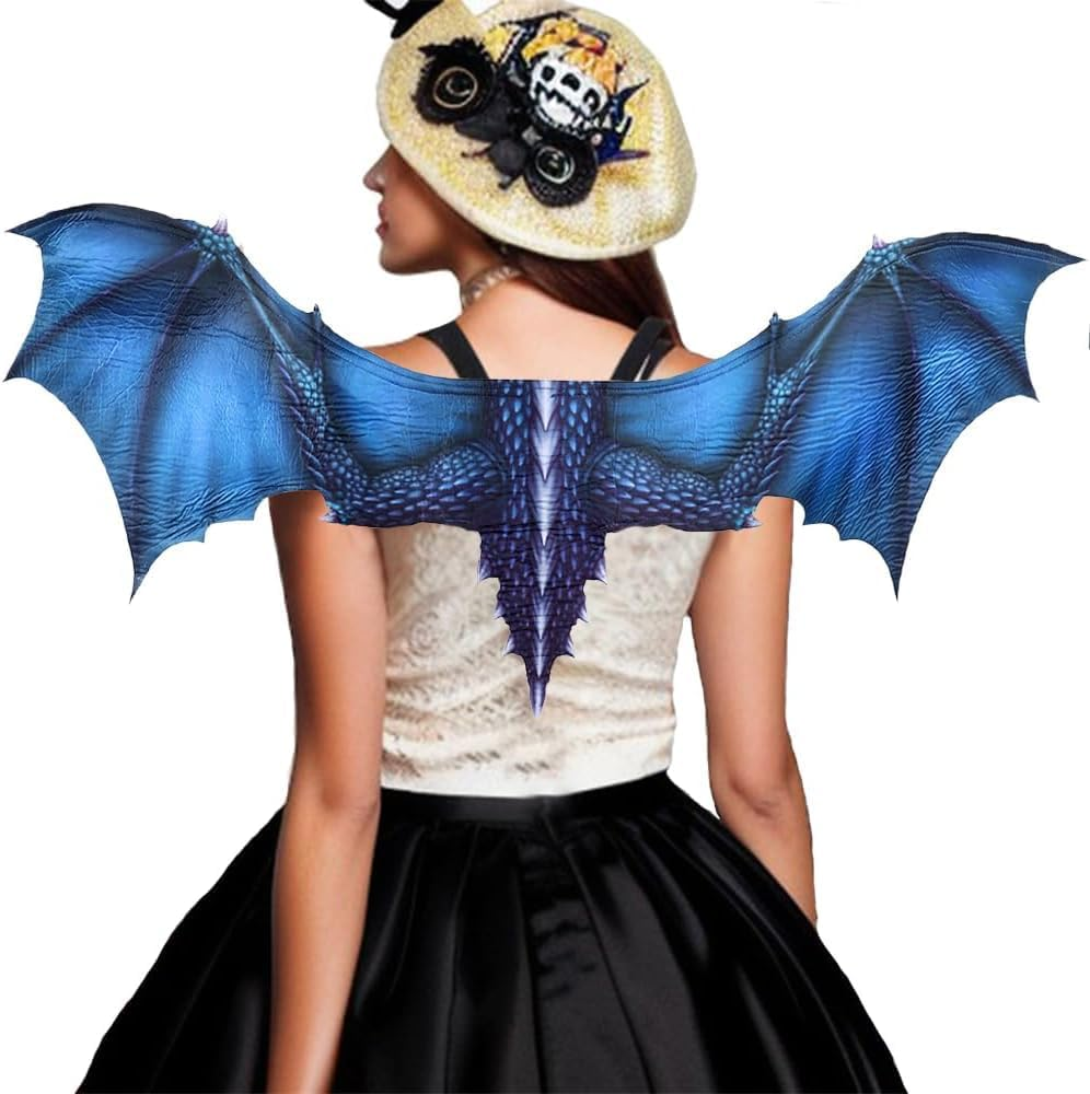 ZHER-LU Dragon Costume Wings Dragon Cape Wings for Adult, Halloween Mardi Gras Cosplay Accessory for Adult