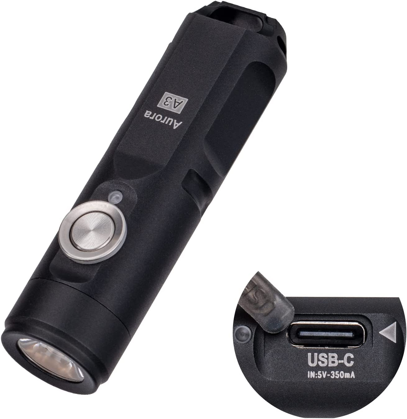Rovyvon A3 Pro Rechargeable Keychain Torch, 650 Lumens Super Bright EDC Torch with Momentary On, Mini Handheld Flashlight for Everyday Carry