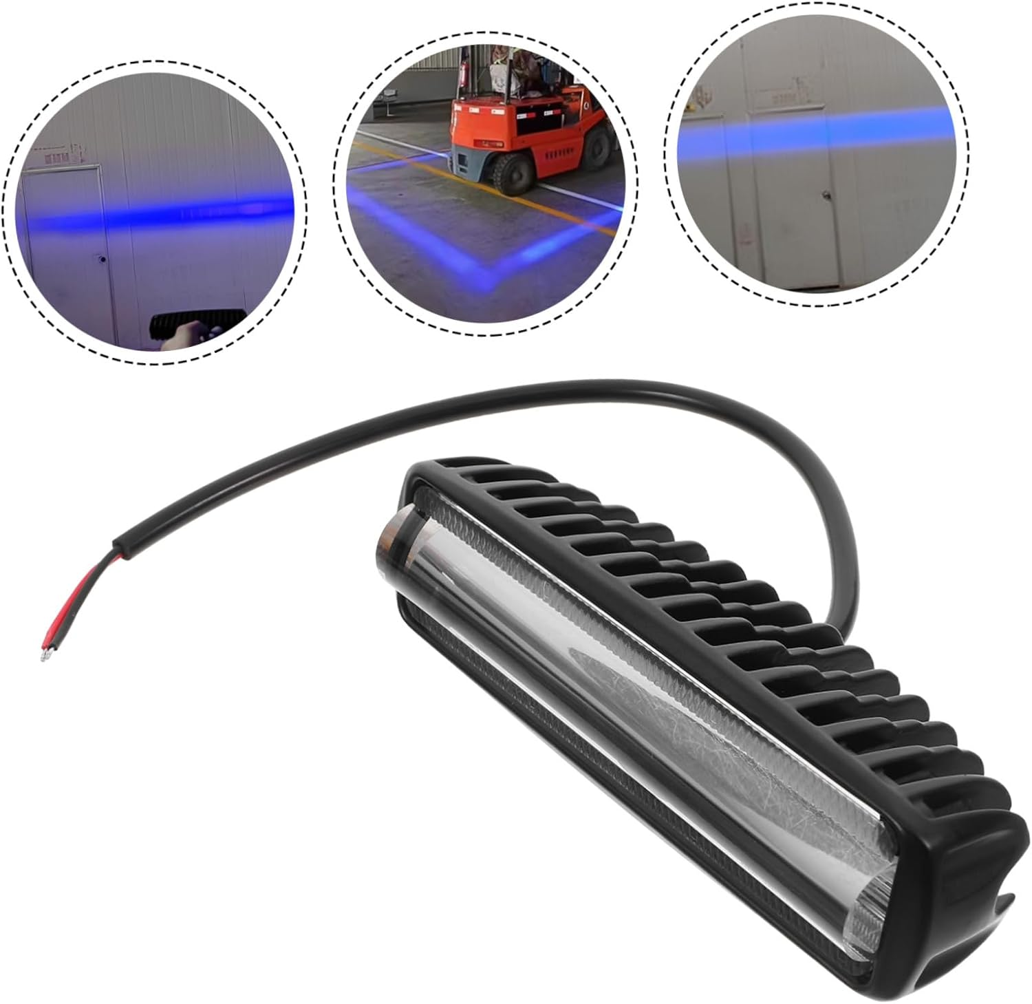 Outanaya Forklift Led Light Bar Blue Working Warning Light Warehouse Safety Spotlight Bar Vehicle Trailer Truck Signal Lamp image number 6