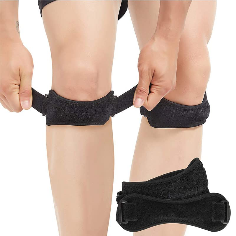 1 Piece Patella Knee Strap &ndash; Adjustable Knee Brace for Pain Relief, Tendonitis & Jumper&rsquo;S Knee &ndash; Support for Running, Basketball, Hiking, Tennis, Volleyball & Squats &ndash; Patellar Tendon Stabilizer Band (Black) image number 6