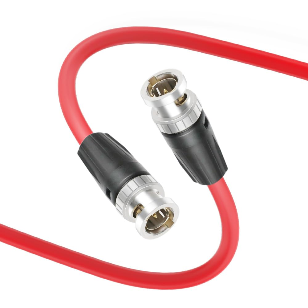 Alvin'S Cables 12G Bnc-Coaxial-Cable HD SDI BNC Male to Male Original Cable for 4K Video Camera 50Cm|19.7Inches RED