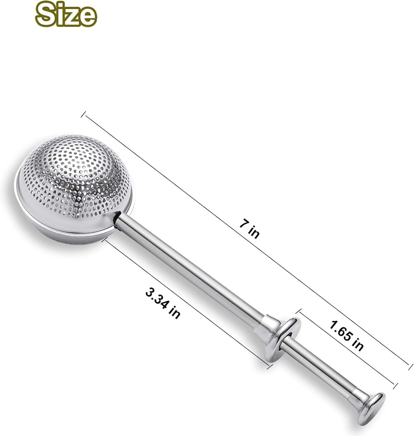 2Pcs Stainless Steel Dusting Bottle Tea Leaf Filter Tea Steeper Loose Leaf Flour Strainer Tea Ball Strainer Tea Leaf Holder Strainer Ball Flour Sieve Tea Spoon Seasoning Snap image number 1