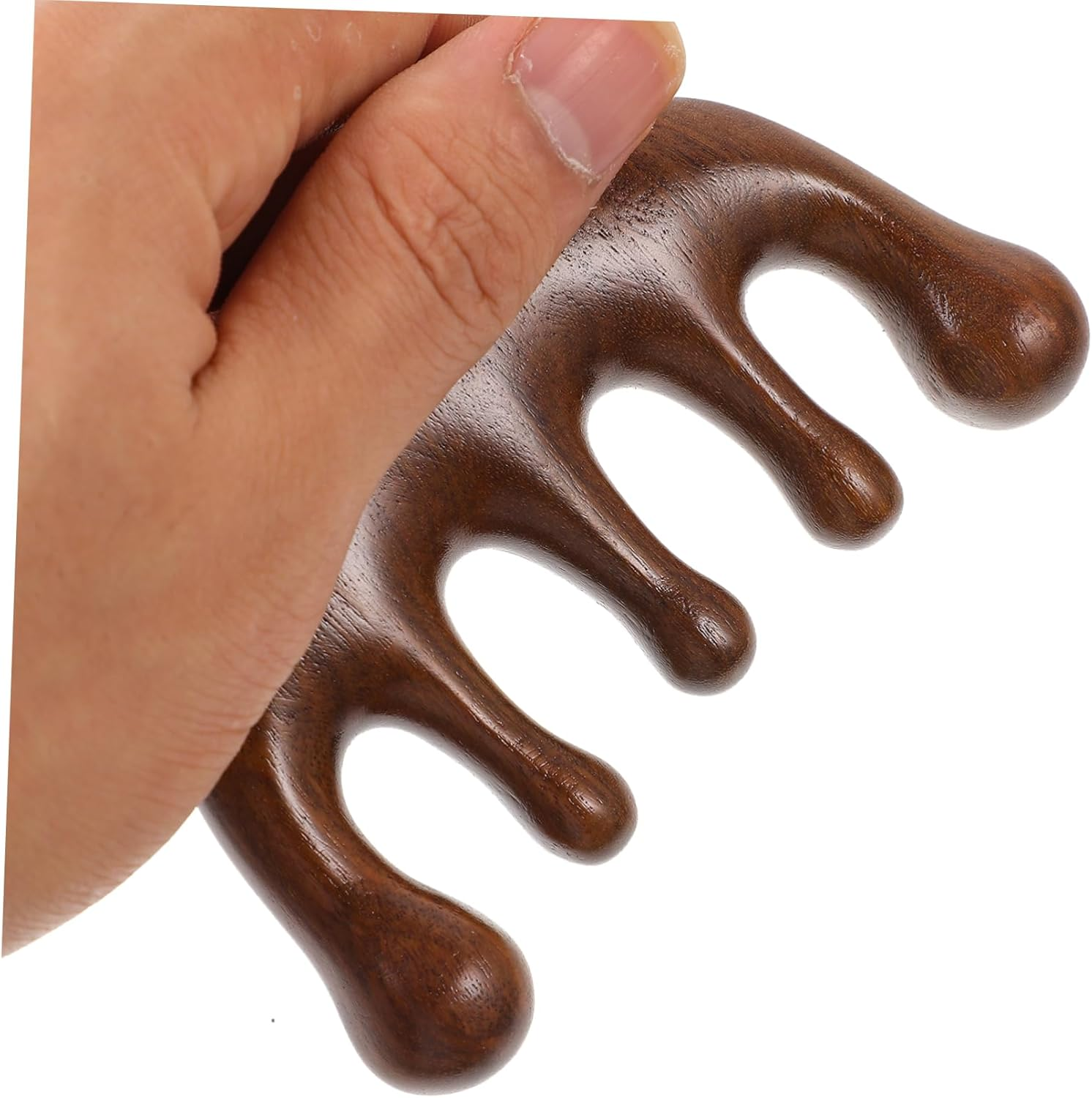 MOTHNUR Unique Shaped Wooden Comb Scalp Massage Tool for Circulation and Relaxation Craftsmanship for Home Use image number 4
