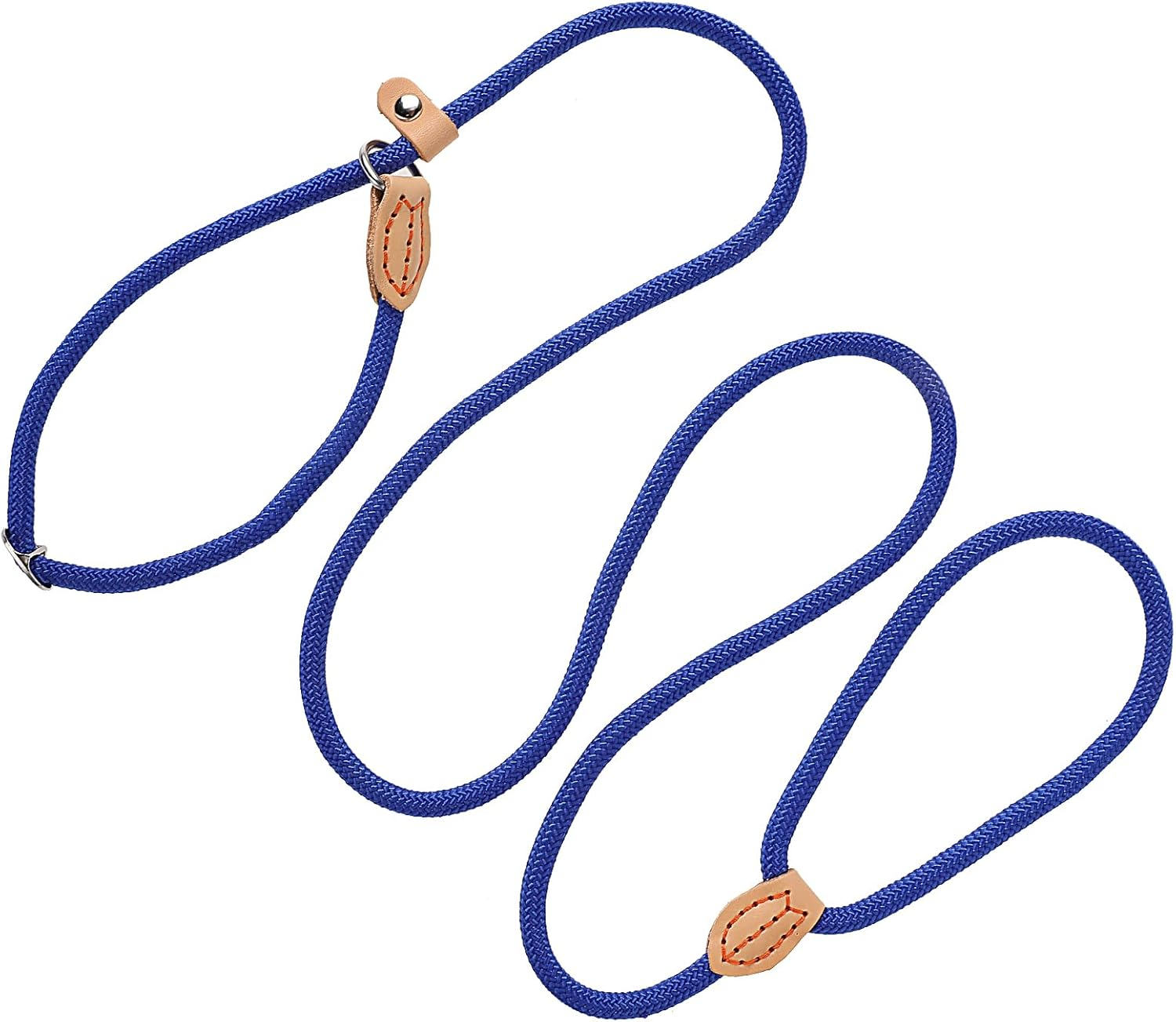 5FT Blue Polyester Dog Slip Leads No Pull Control Leash for Small, Medium, Large Dogs image number 5