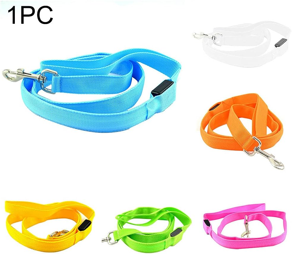 Led Dog Leash, Luminous USB Charging Led Dog Leash Accessories Lead Strip Glowing Light up Led Dog Leash(Blue)