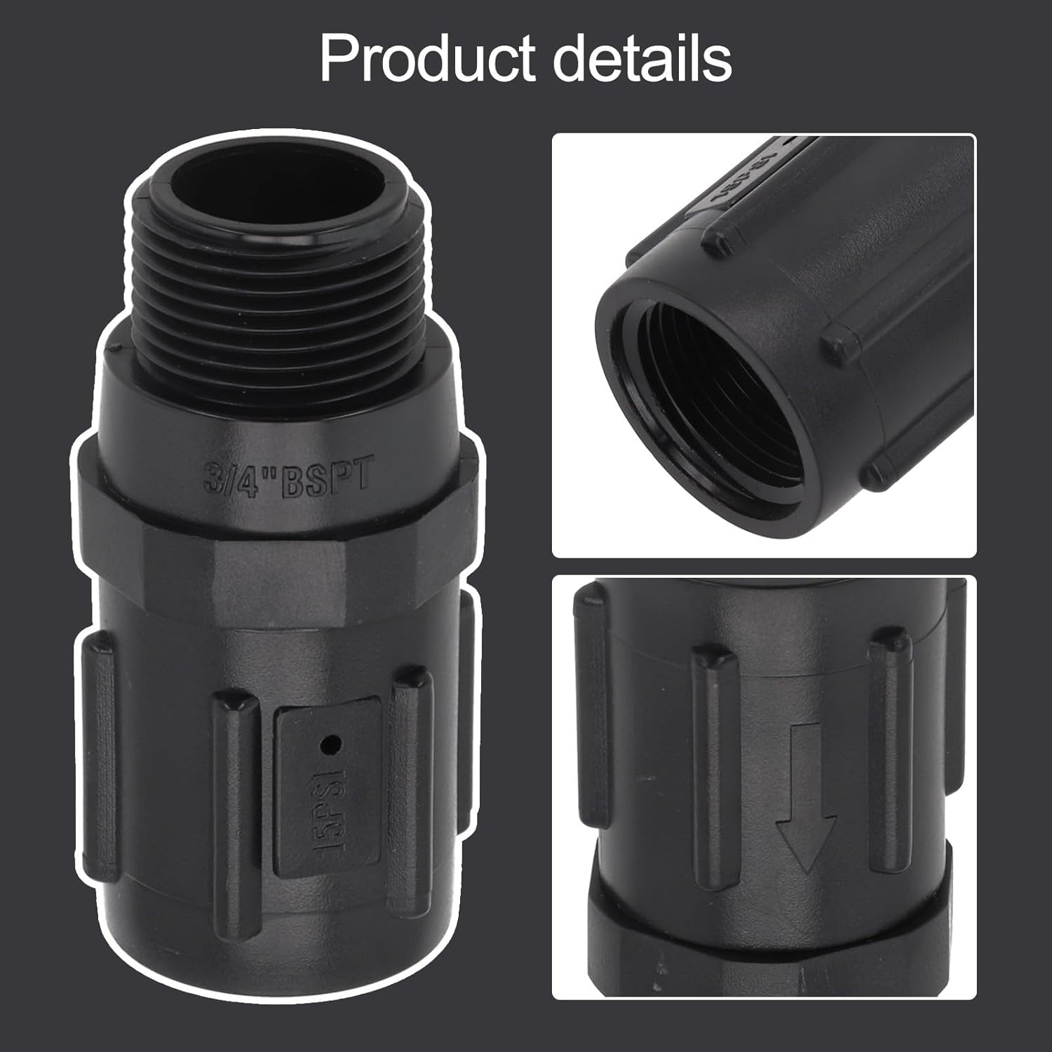 Gardening Irrigation Supplies, 15-45PSI Pressure Regulating Valve, Six-Point Internal and External Thread, Pressure Regulating Valve(25Psi)