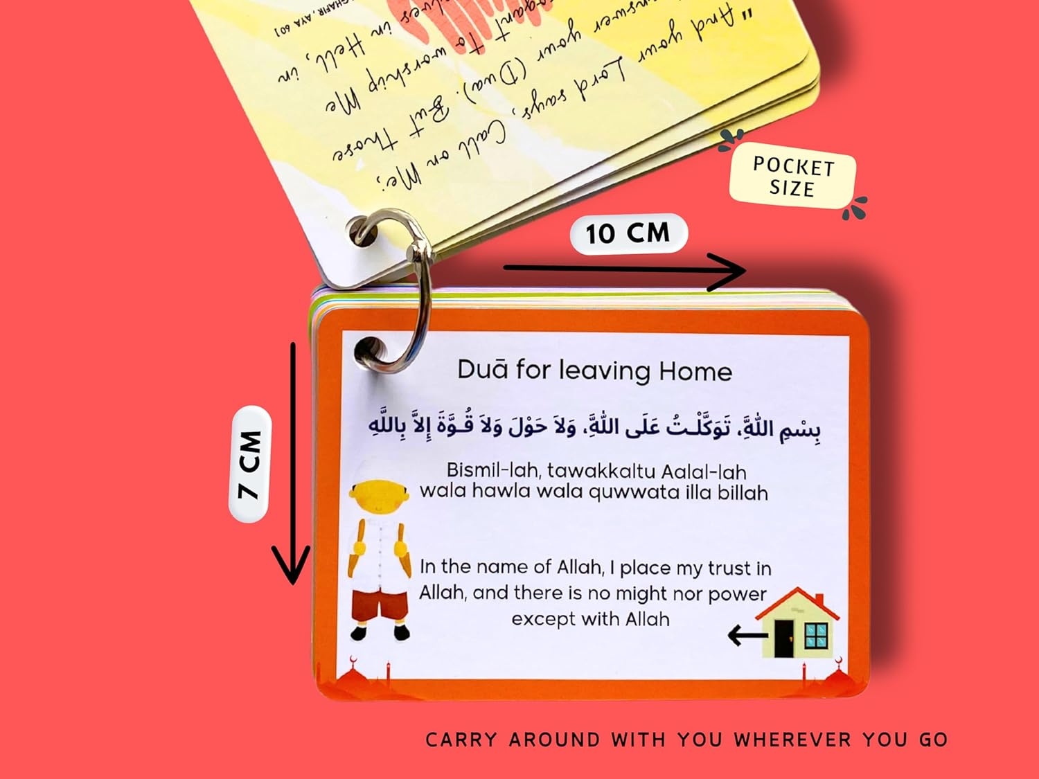 Daily Dua Cards, Islamic Flash Cards, Muslim Children Gift, Dua Cards, Quran, Dua Book, Arabic Dua Cards with Transliteration, Ramadan Gift image number 1