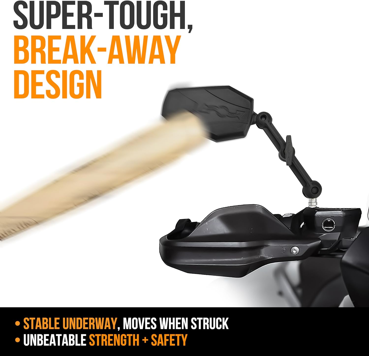 Doubletake Adventure 6" Mirror Kit 2.0, Universal Fit Folding Motorcycle Mirrors, Guaranteed for Life. image number 2