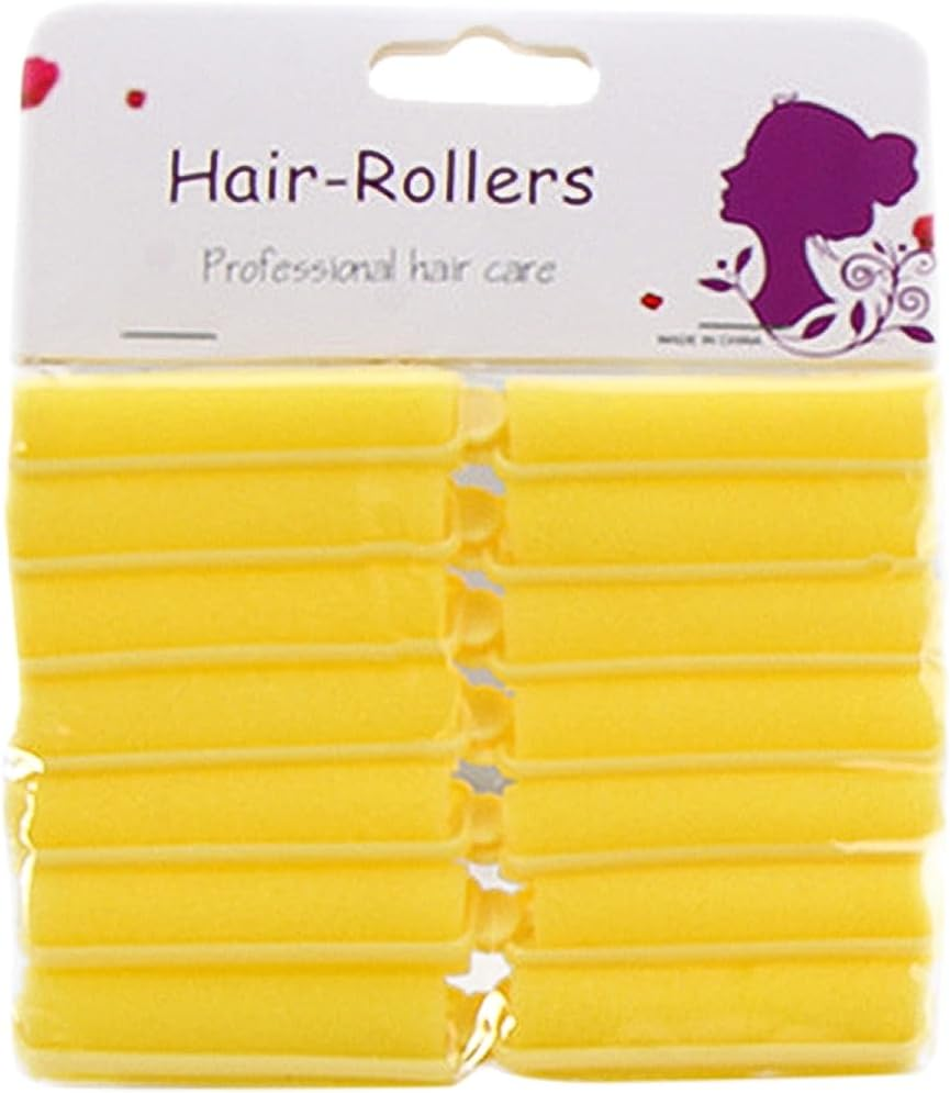 14 Pieces Foam Hair Rollers, Heatless Elastic Self-Gripping Sponge Curling Iron - Small and Convenient to Carry, No Damage to Hair Quality for Hairdressing Styling - Pink image number 5