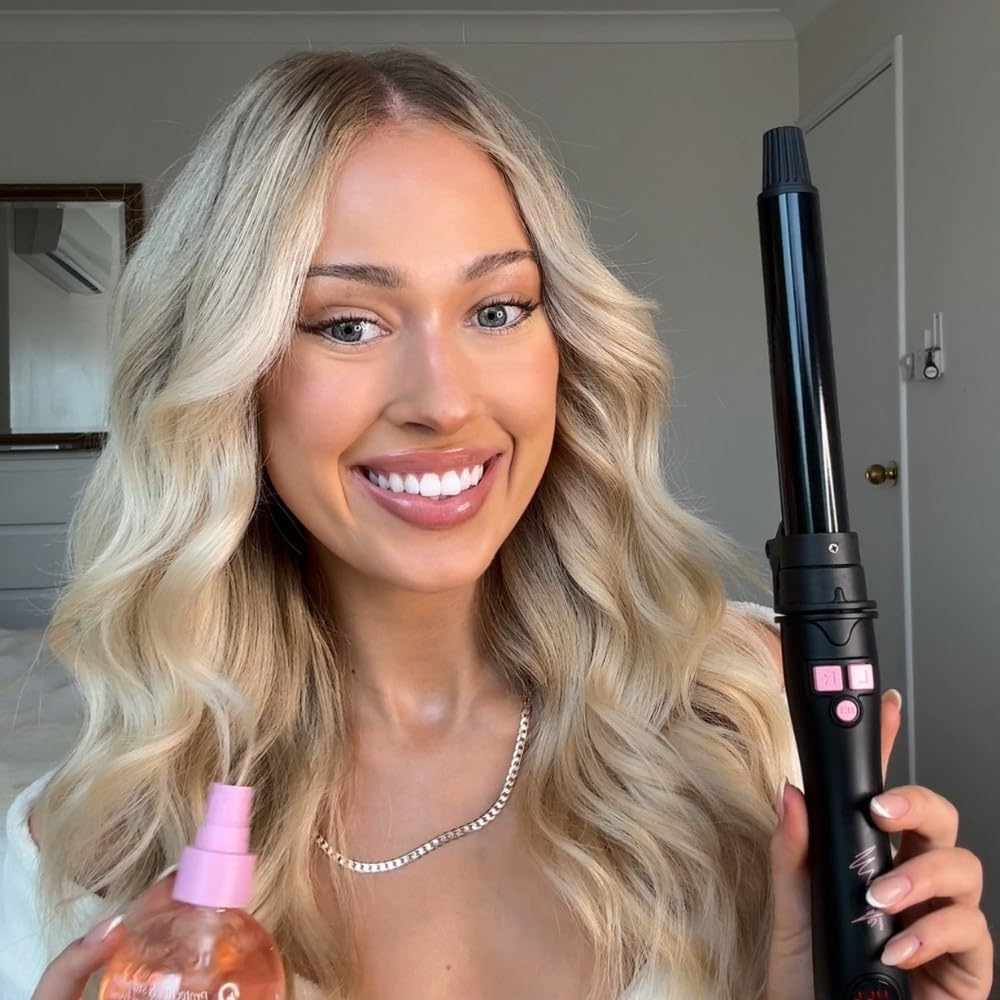 Mermade Hair Spin Automatic Curler, 25 Mm Size, Black - Black image number 5