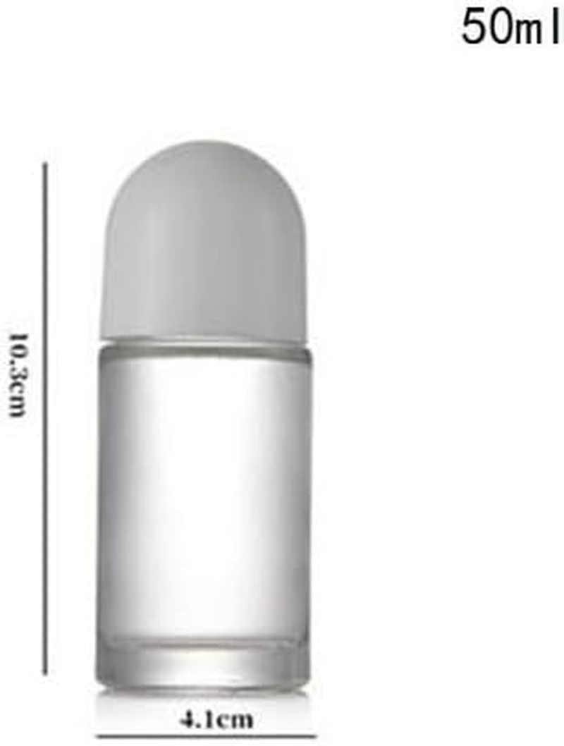 Jjlfresheners 2Pcs White 50ML Glass Empty Roller Bottles with Plastic Roller Ball, Roll on Bottles Containers Leak Proof Massage Roller Ball with Cap for Essential Oil Refillable Containers image number 3
