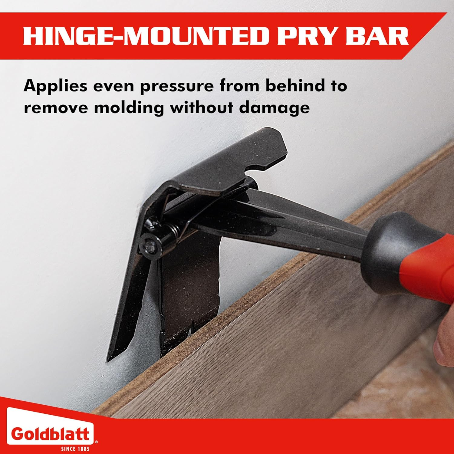 Goldblatt Trim Puller, 3-Inch Molding Remover for No-Damage the Surface, Heavy Duty Pry Bar Removal Multi-Tool for Carpet Tack Strip, Baseboard, Molding, Siding and Flooring Removal image number 5