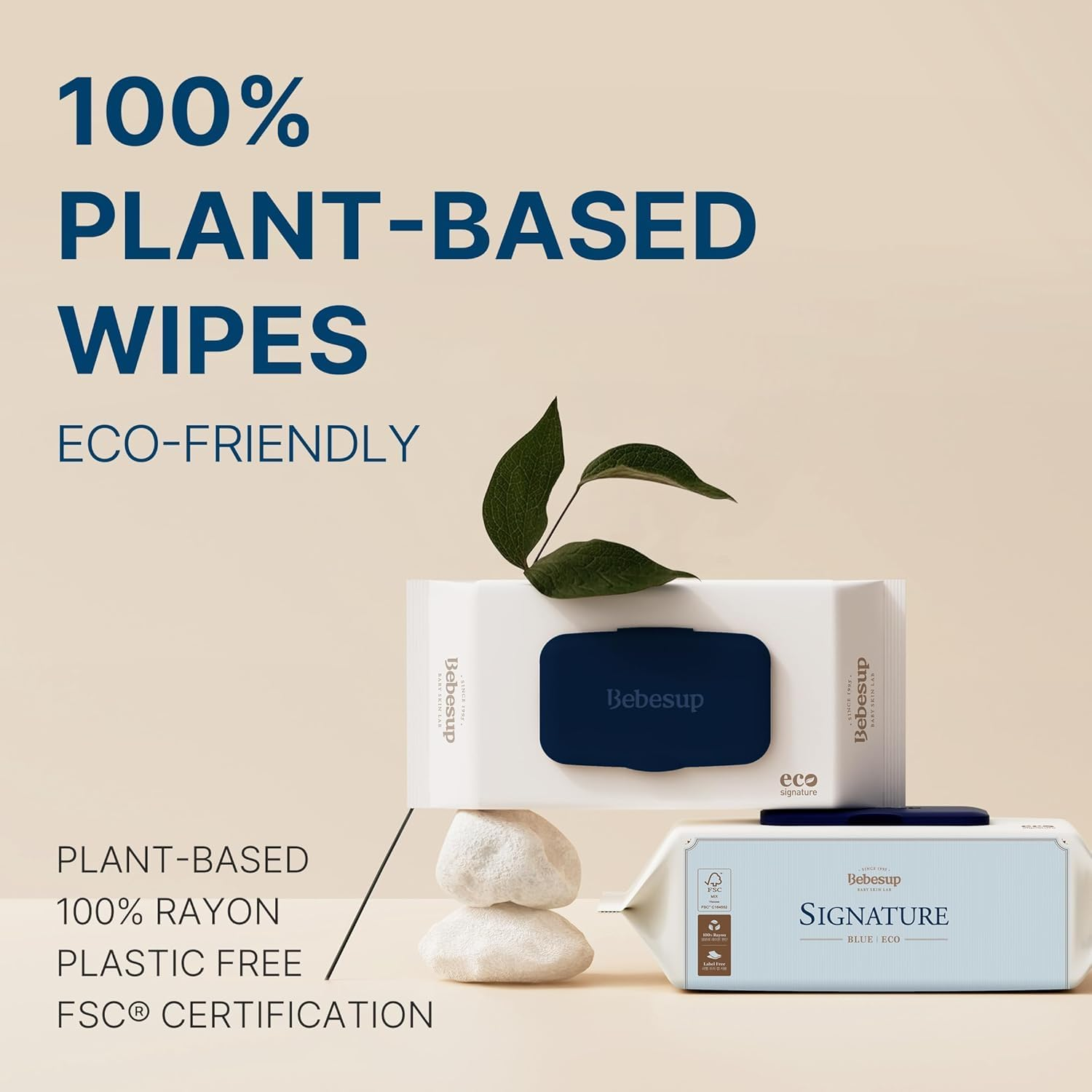 BEBESUP- Korea&rsquo;S #1 Signature Eco Baby Wipes- 100% Plant-Based 99% Drinkable Water-Based Unscented Ultra-Thick Organic Baby Wipes Hypoallergenic for Sensitive Skin Flip-Top (1 Pack) image number 4
