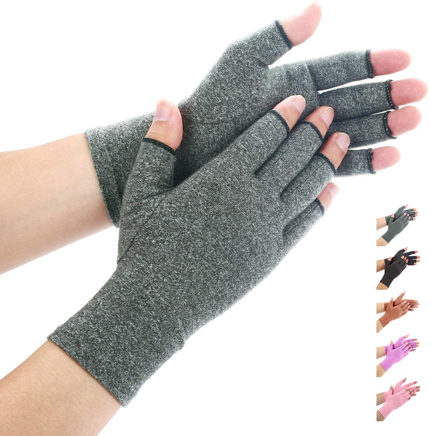 Duerer Arthritis Gloves Women Men, Carpal Tunnel, Rheumatiod, Tendonitis, Fingerless Hand Thumb Compression Gloves,