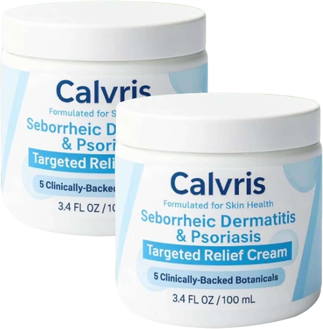 Calvris Scalp Relief Balm, Beard Recovery Cream, Natural Moisturizing, for Soft and Soothed Scalp and Skin, for All Skin Types (2Pcs)
