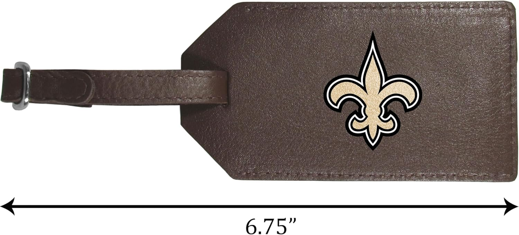 Siskiyou New Orleans Saints Leather Luggage Strap, One Size, Team Colors image number 2