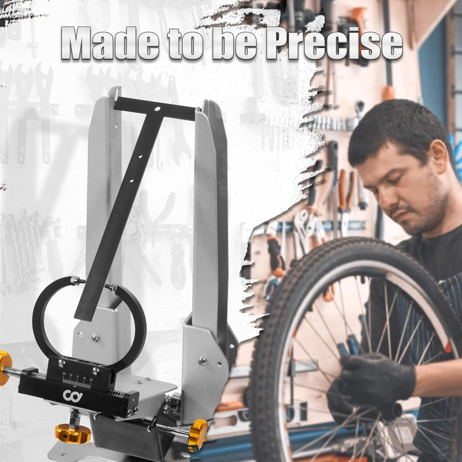 Cyclingdeal Bicycle Centering Gauge for Wheel Truing Stand - Professional Bike Centering Maintenance Tool for Precision Rim Alignment