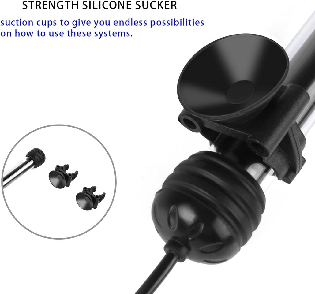 LED Aquarium Light, Fish Tank Light Submersible Underwater Crystal Glass Leds Lights, 7.5"- White image number 2