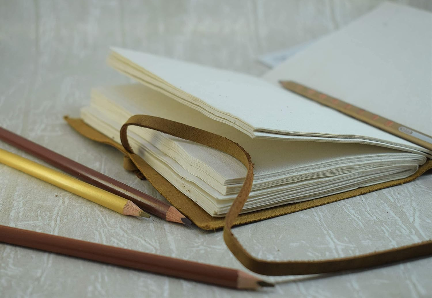 OVERDOSE Buff Tree Journal Diary Notebook - Handmade Journal for Students, Office Bound Leather Journal for Men & Women | Sketchbook| Notebook Diary - 5 X 7 Inches | 12 X 17 Cm | A6 image number 1